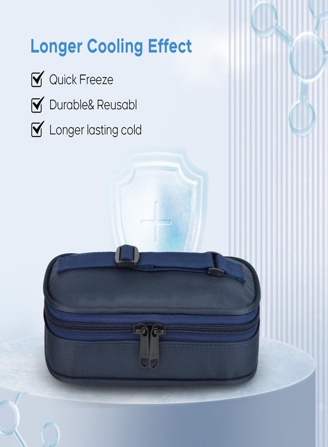 جيترون حقيبة سفر مبردة للأنسولين من جيترون - حقيبة أدوية محمولة لمرضى السكري مزودة بعبوة ثلج مطورة، تحافظ على برودة الأنسولين لمدة 8 ساعات، مثالية للسفر والاستخدام اليومي - Image 3